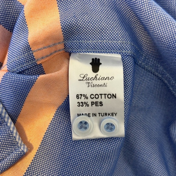 Patrick James Luchiano Mens XL Long Sleeve Striped Button Up‎ Shirt - Picture 7 of 8